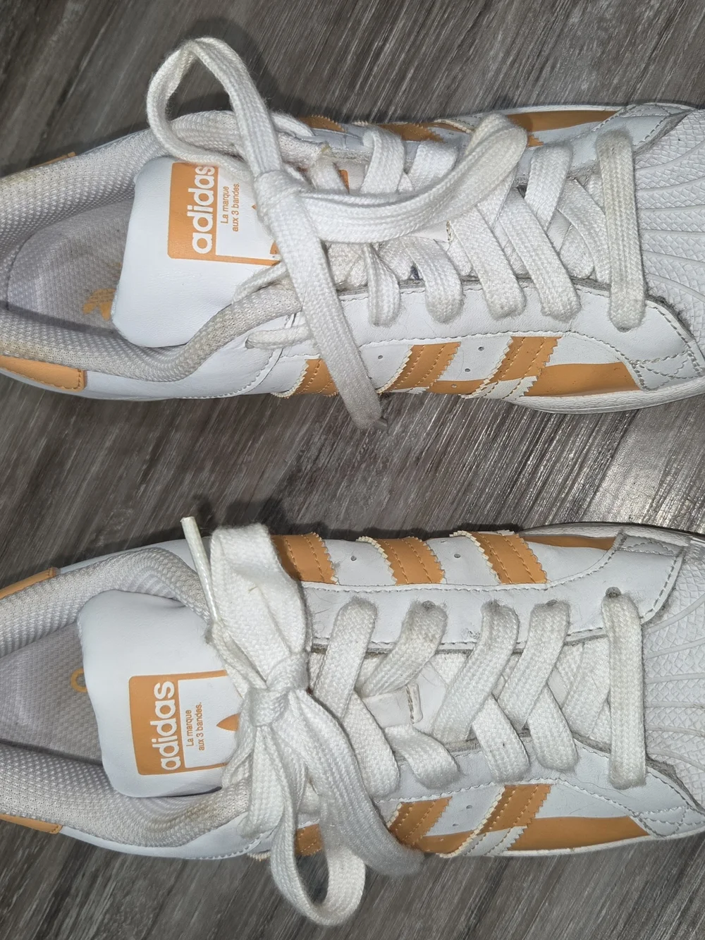 adidas White & Orange Low-Top Sneakers